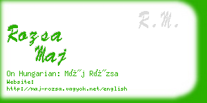 rozsa maj business card